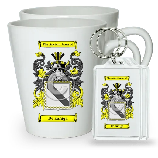 De zuñiga Pair of Latte Mugs and Pair of Keychains